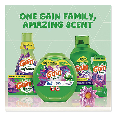 Gain Liquid Laundry Detergent, HE Compatible, Moonlight Breeze, 194 oz Bottle (19112)