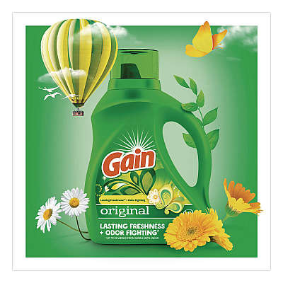 Gain Liquid Laundry Detergent, HE Compatible, Original Scent, 194 oz Bottle (19114)