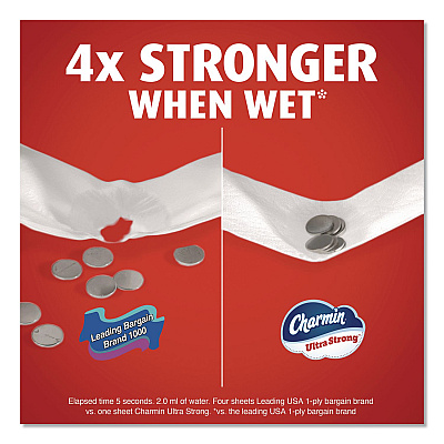 Charmin Ultra Strong Bathroom Tissue, Septic Safe, 2-Ply, White, 220 Sheets/Roll, 12 Rolls/Pack (32173)