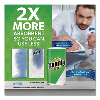 Bounty Select-A-Size Triple Roll Paper Towels, 2-Ply, 5.9 x 11, White, 123 Sheets/Roll, 12 Rolls/Carton (60107)