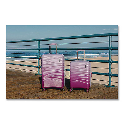 AMERICAN TOURISTER Cascade Hardside Spinner Suitcase, 17.75 x 10 x 26.75, Purple Haze (1432454321)