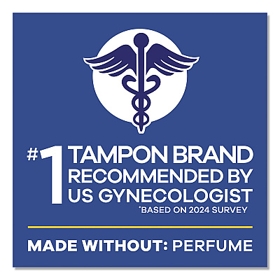 Tampax Pearl Tampons, Regular Absorbency, 50/Pack (71135)