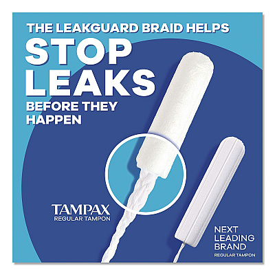 Tampax Pearl Tampons, Light/Regular/Super Absorbency, 47/Pack (71447)
