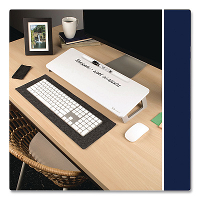 Quartet Magnetic Steel Dry Erase Desktop Computer Pad, 21 x 7.75, White Surface (Q090F01R)
