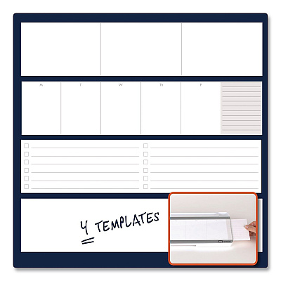 Quartet Flip-Top Glass Dry Erase Desktop Pad, 18 x 6, White Surface (Q090F04R)