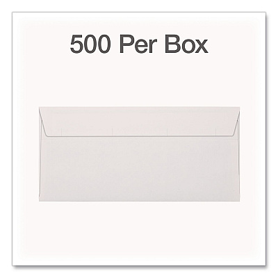 Quality Park Reveal-N-Seal Envelope, Security Tint, #10, Commercial Flap, Self-Adhesive Closure, 4.13 x 9.5, White, 500/Box (1014438)
