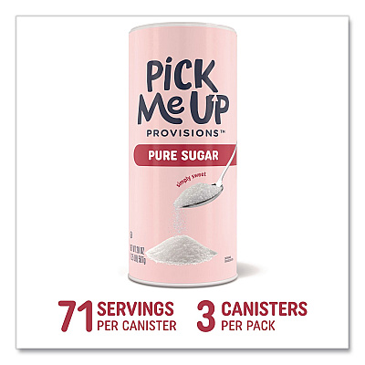 Pick Me Up Provisions Pure Sugar, 20 oz Canister, 3/Pack (PM62433)
