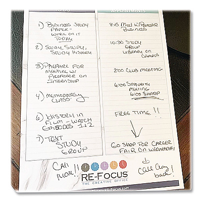 Re-focus the Creative Office Premium Legal To-Do/Appointment List Pads, List Format, (30) Light Blue/Dark Blue/White Marble 8.5 x 11 Sheets, 2/Pack (BLUELEGALPAD)