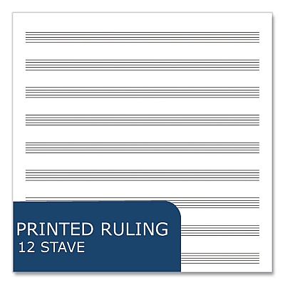 Roaring Spring Music Notebook, Music Transcription Format: 12 Staves, White Cover, (32) 11 x 8.5 Sheets (15009)