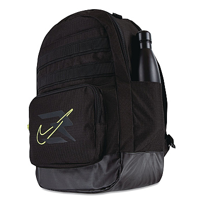 3BRAND Russell Wilson Nike Pro Laptop Backpack, Fits Devices Up to 17", 13 x 7 x 19, Black/Green (9AT047023)