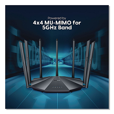 Tenda AC23 AC2100 Dual-Band Gigabit Wireless Router, 4 Ports, Dual-Band 2.4 GHz/5 GHz