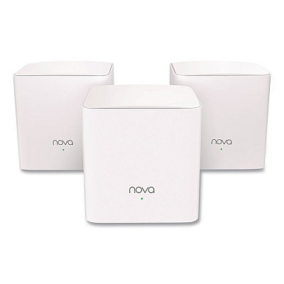 Tenda MW5G3PK AC1200 Whole-Home Mesh Wi-Fi System, 2 Ports, Dual-Band 2.4 GHz/5 GHz (NOVAMW5G3PK)