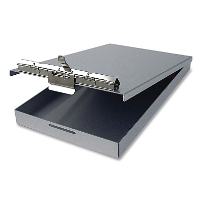 Saunders Redi-Rite Aluminum Storage Clipboard, 1" Clip Capacity, Holds 6 x 10 Sheets, Silver (SAU00213)