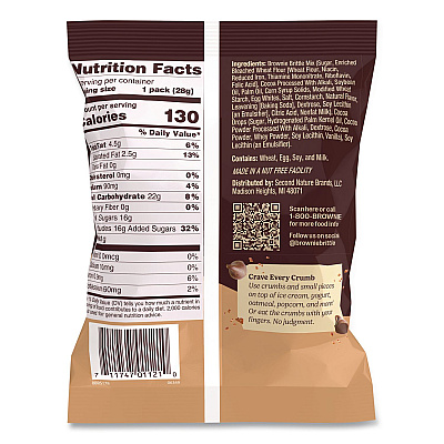 Sheila Gs Brownie Brittle Crunchy Brownie Snack Variety Pack, Chocolate Chip and Salted Caramel, 2 oz Bag, 20/Carton (KAR01416)