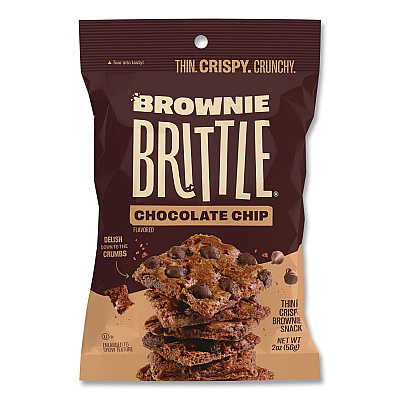 Sheila Gs Brownie Brittle Chocolate Chip Crisps, 2 oz Bag, 24/Carton (SGB01122)