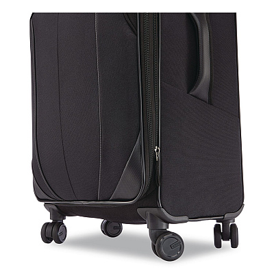 AMERICAN TOURISTER 4 KIX 2.0 Softside Spinner Suitcase, 14.5 x 9.5 x 23.5, Black (1423521041)