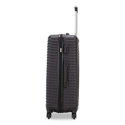 TUCCI VOYAGE Vertice ABS 2-Piece Luggage Set, Black (V000102PCBLK)