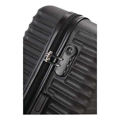 TUCCI VOYAGE Vertice ABS 2-Piece Luggage Set, Black (V000102PCBLK)