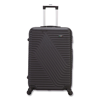 TUCCI VOYAGE Vertice ABS 2-Piece Luggage Set, Black (V000102PCBLK)