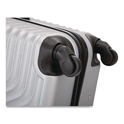 TUCCI VOYAGE Vertice ABS 2-Piece Luggage Set, Silver (V000102PCSLV)