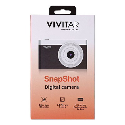 Vivitar Point Shoot Digital Camera, Black (VECXX75BLK)