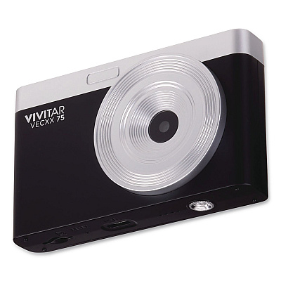 Vivitar Point Shoot Digital Camera, Black (VECXX75BLK)