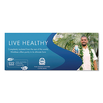 Waiakea Hawaiian Volcanic Cold Brew Coffee, Polynesian Vanilla, 11 oz Can, 12/Carton (NOV00610)