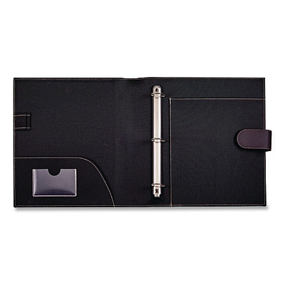 It's Academic D-Ring Non-View Binder, 3 Rings, 1" Capacity, 8.5 x 11, Black (92875)