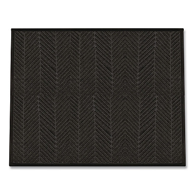 M+A Matting WaterHog Max Herringbone Classic Mat, Rectangular, Black Smoke Surface, 45" x 70" (22407046170)