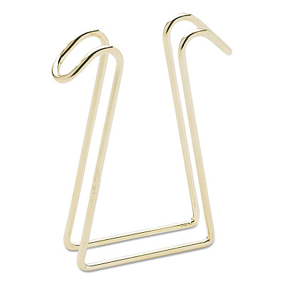 Artistic Double-Sided Coat Clip Cubicle Accessory, Metal, Brass (AOPT1309)
