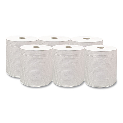 Woodland Hardwound Paper Towels, 1-Ply, 7.87" x 800 ft, White, 6/Carton (W80206)
