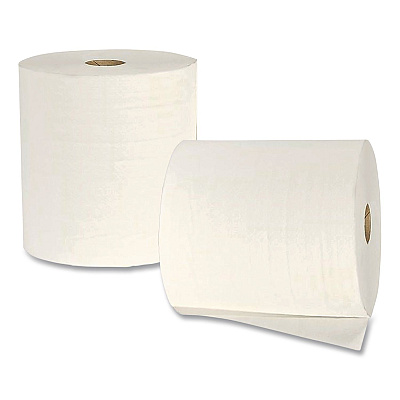 Woodland Hardwound Paper Towels, 1-Ply, 7.87" x 800 ft, White, 6/Carton (W80206)
