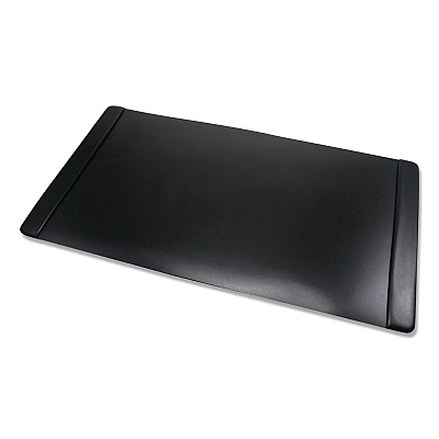 Advantus Faux Leather Desk Pad with Side Rails, 36" x 20", Black (75868)
