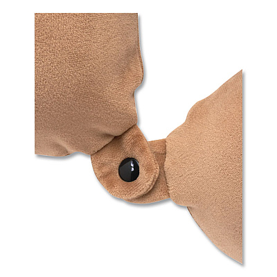 Brookstone U-Shaped Memory Foam Travel Pillow, 11.8 x 3.74 x 12.6, Khaki (BNPM0004)