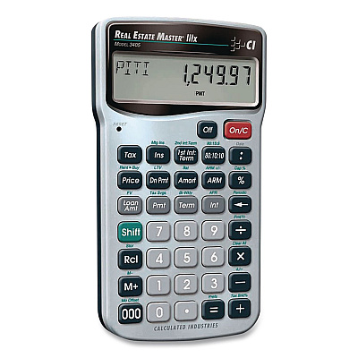 Calc Industries Master 3405 Real Estate and Mortgage Calculator, 9-Digit LCD