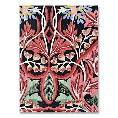 Chronicle Books Liberty London Embroidered Cover Journal, Floral Artwork, Medium/College Rule, Green/Pink/White Cover, (50) 10 x 7 Sheets (978073536557)