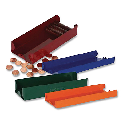 CONTROLTEK Metal Coin Tray, Accommodates $20 in Nickels, 3.5" x 10" x 1.75", Blue, 50/Carton (560066CT)