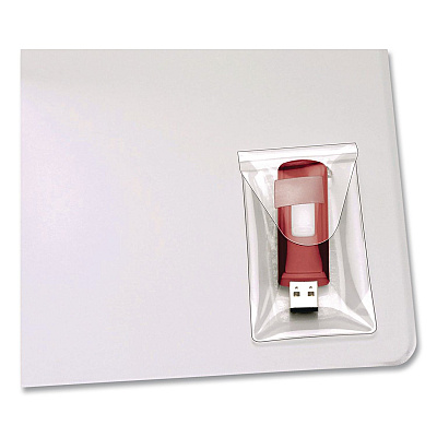 Cardinal HOLD IT USB Pockets, 2 x 3.4, Clear, 6/Pack (21140PK)