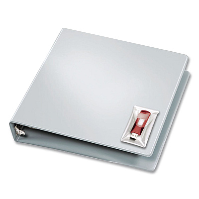Cardinal HOLD IT USB Pockets, 2 x 3.4, Clear, 6/Pack (21140PK)