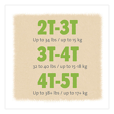Cuties CutiePants Refastenable Training Pants for Girls, 2T-3T, Up to 34 lbs, 104/Carton (CR7008)