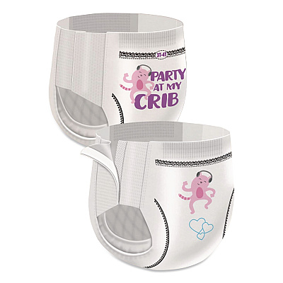 Cuties CutiePants Refastenable Training Pants for Girls, 3T-4T, 32 lbs to 40 lbs, 92/Carton (CR8008)