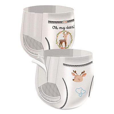 Cuties CutiePants Refastenable Training Pants for Girls, 4T-5T, 38 lbs to 50 lbs, 76/Carton (CR9008)