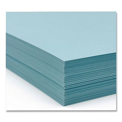 Lettermark Colors 30% Recycled Multipurpose Color Paper, 20 lb Bond Weight, 8.5 x 14, Blue, 500 Sheets/Ream, 10 Reams/Carton (94286RMCT)
