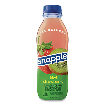 Snapple Flavored Juice Drink, Strawberry Kiwi, 16 oz Bottle, 24/Carton (CAD00776)