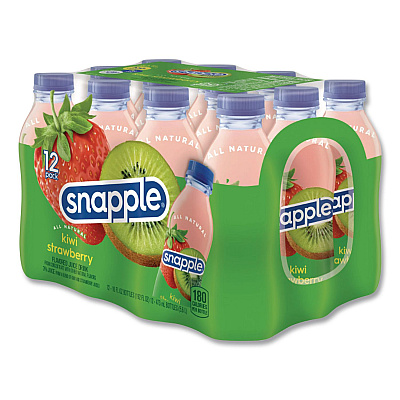 Snapple Flavored Juice Drink, Strawberry Kiwi, 16 oz Bottle, 24/Carton (CAD00776)