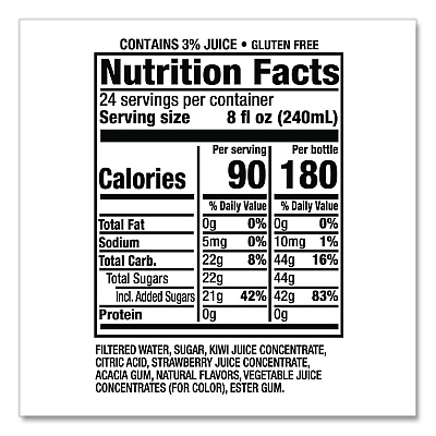 Snapple Flavored Juice Drink, Strawberry Kiwi, 16 oz Bottle, 24/Carton (CAD00776)
