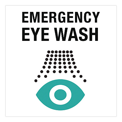 NeutraFlush Eyewash Station Two-View Wall Sign, 5.25 x 10 x 9 (NFSWS01)
