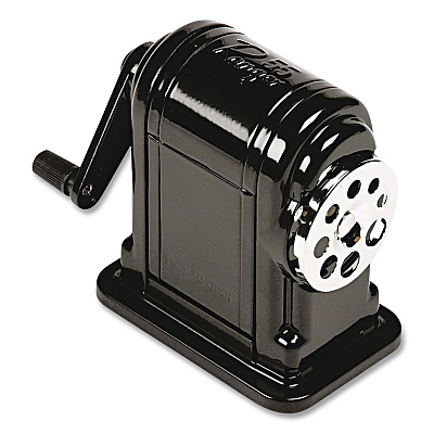 X-ACTO Ranger 55 Classroom Manual Pencil Sharpener, Manually-Powered, 3.25 x 6 x 5.5, Black, 6/Carton (1001CT)