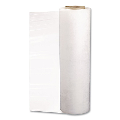 Fortitude Polyethene Stretch, 17.25" x 1,500 ft, 28-Gauge, Clear, 4 Rolls/Carton (18281500)