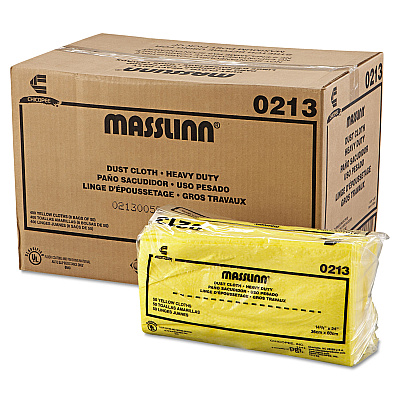 Chix Masslinn Dust Cloths, 1-Ply, 16 x 24, Unscented, Yellow, 50/Pack, 8 Packs/Carton (CHI0213)